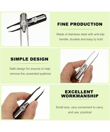 Fomiyes Eyebrow Trimmer - 2 Pieces Hair Removal Clip Tool for Women | Silver & Black | Precision Steel Design - Buy Online on GoSupps.com