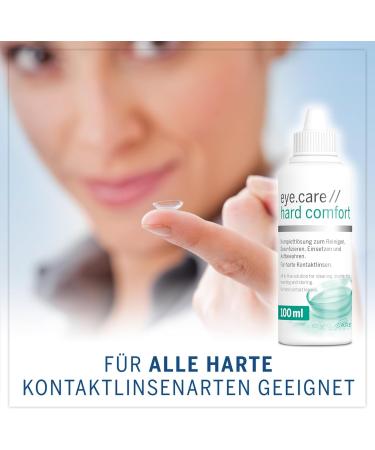 Eye.care Hard Comfort Contact Lenses Liquid - Premium 100ml Care for Hard Lenses - Storage Cleaning Disinfection & Rinse - Combo Pack - Buy Online on GoSupps.com