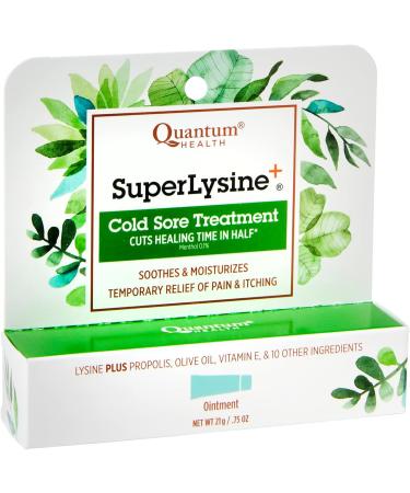 Quantum SuperLysine+ Cold Sore Treatment Ointment | Pain Relief | 0.75 oz | Pack of 1 - Buy Online on GoSupps.com