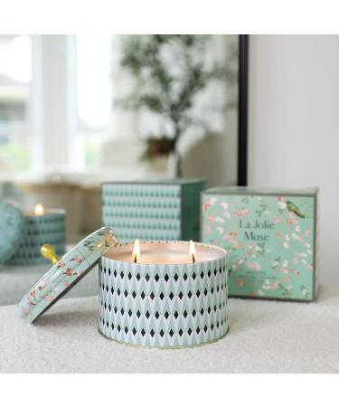 La Jolie Muse White Tea Scented Candle - 14.1 oz | Aromatherapy Gift for Women | Long Burning Time - Buy Online on GoSupps.com