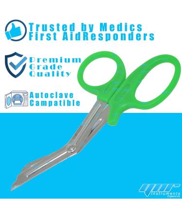 YNR 5.5 Green Paramedic EMT Trauma Shears - CE Certified Medical Scissors for Nurses, Fire Rescue & First Aid - Buy Online on GoSupps.com