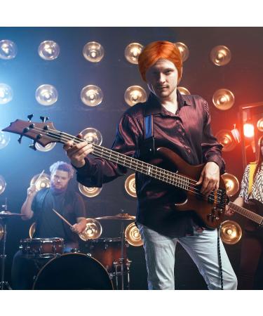 UILYNIU Mens Wig Ginger Wig Men's Short Wig Boyband Wig Fancy Dress Wig Punk Wig Rock Star Wig Orange Wig for Men 60s 70s 80s Costume Accessories for Party Music Punk Carnival (Orange) - Buy Online on GoSupps.com