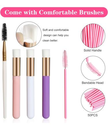 Eyelash Shampoo Cleanser Set Lash Extension Clean Mousse Mini USB Fan Dryer Wash Bottle Mascara Brush Cleansing Brushes Makeup Remover Pad Disposable Microbrushes Women Beginner Home Salon Use - Buy Online on GoSupps.com