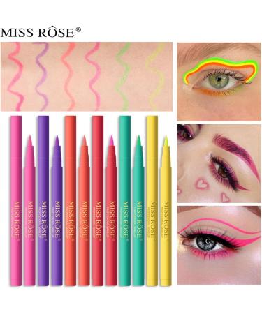 Eyeliner Pencil Liquid | Eye Makeup Liquid Eyeliner Set - Multi-Use Quick Dry Eye Liner Pencil Soft Natural Transfer-Proof Colored Eyeliner Easily to Create Any Look Sritob - Buy Online on GoSupps.com