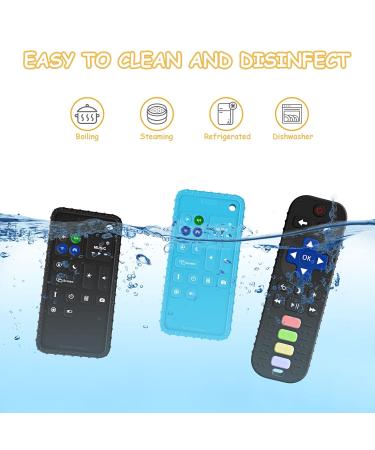 HHMY 3 Pack Baby Teething Toys - Silicone Chew Teether Set for Babies 0-36 Months | Remote + Phone Shape Teether | Infant Boys Girls Gift - Buy Online on GoSupps.com