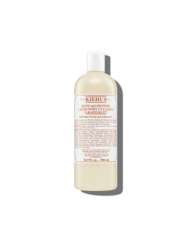 Kiehl's Grapefruit Liquid Body Cleanser Gentle and Refreshing Foaming Body Wash Aromatic Bath and Shower Experience Maintains Moisture Smooths Skin Conditions and Hydrates 16.9 Fl Oz / 500 ml