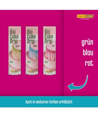 Decocino Bio Cake Drip Yellow - 40g | Ready-to-Use Organic Cake Glaze - Perfect for Drip Cakes & Cake Pops - Palm Oil Free - Buy Online on GoSupps.com