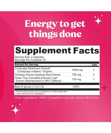 Fungiments Super Bouncy Mushroom Supplement Cordyceps Focus Capsules for Adults Natural Brain Boost, Green Tea Energy Vitamins Without jitters, Stamina for Women, Fatigue Support 60 Count Super Bouncy 60 Count (Pack o  - Buy Online on GoSupps.com