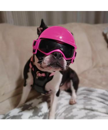Shop Namsan Anti-UV Dog Glasses & Helmet - Windproof Eye Protection for Small/Medium Dogs | Cool Pink Motorcycle Pet Gear - Buy Online on GoSupps.com