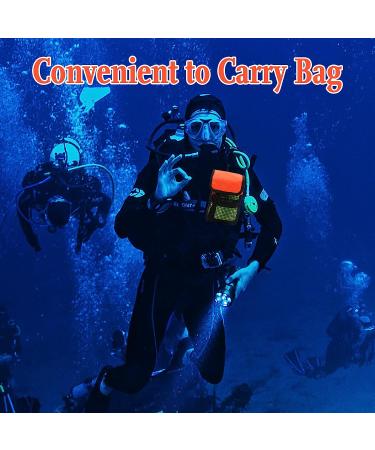 Scuba Diving Gear Bag with Finger Reel/SMB Safety Buoy, Mesh Storage Pocket - Snorkeling Equipment Carry Pouch in Orange - Buy Online on GoSupps.com