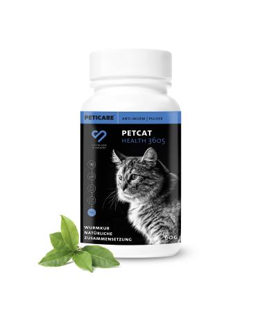 Peticare Wurmkur powder for cats |Vegetable deworming |Worm infestation |Worm agent as a supplementary feed with 100% natural ingredientsPetcat Health 3605 60 G - Buy Online on GoSupps.com