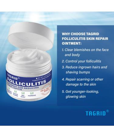 TAGRID Folliculitis Treatment Cream - Fast & Safe Relief for Severe Folliculitis & Lichen - 100g - International Shipping Available - Buy Online on GoSupps.com
