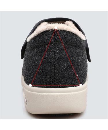 NVBHOF Men's Diabetic Edema Slippers | Orthopedic Anti-Slip Shoes for Elderly | Grey, Size 12 - Buy Online on GoSupps.com