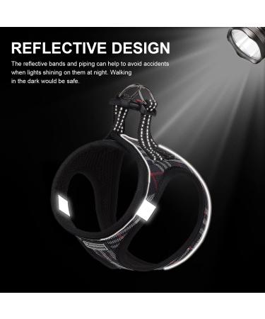 Suredoo Dog Harness for Small Dogs - Reflective Breathable & Leash Included - XS Black Checkered - Ideal for Puppies & Medium Dogs - Buy Online on GoSupps.com