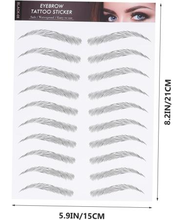 Mikinona 12 Sheets Waterproof Eyebrow Stickers Eyebrow Shaping Sticker Imitation Eyebrow 3d Makeup Tools Hair - Buy Online on GoSupps.com