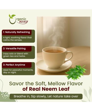 Organic Way Neem Leaf Cut and sifted | Herbal Tea | Premium Neem Leaf | USDA Certified | Non GMO & Gluten Free | Origin - India (4 oz - 1/4 lbs) 4 Ounce (Pack of 1) - Buy Online on GoSupps.com