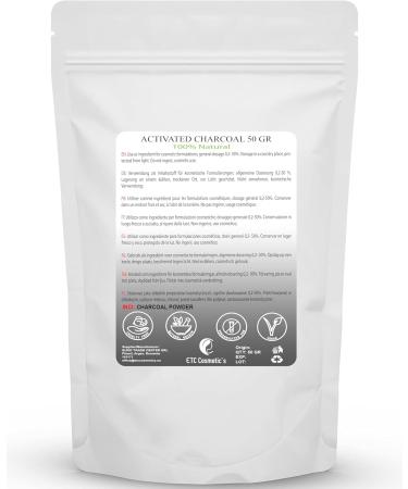 Activated Carbon Powder - 25/50g - Use in Masks Body Wraps Scrubs Exfoliating Formulations Soap Dye Makeup Formulations as Mascara (50 Gr) - Buy Online on GoSupps.com