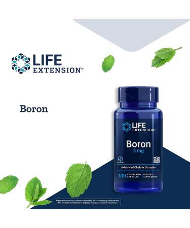 Life Extension Boron 3 mg - 100 Vegetarian Capsules for Optimal Health - Buy Online on GoSupps.com