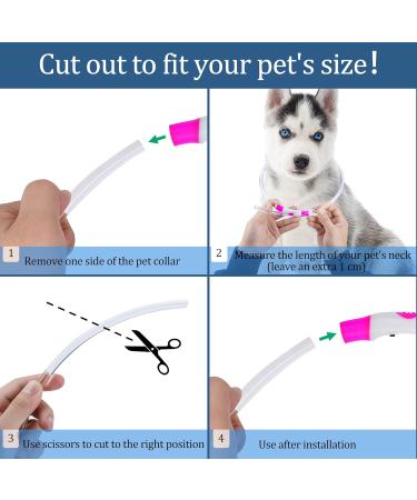 Coolzon LED Light Neck Band Dog Collar - Waterproof & Adjustable - 3 Modes Super Bright for Small to Large Dogs & Cats - Pink - Buy Online on GoSupps.com