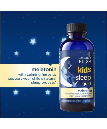 Mommy's Bliss Kids Sleep Liquid Melatonin 4 fl oz - Natural Grape, Ages 3+ - Buy Online on GoSupps.com
