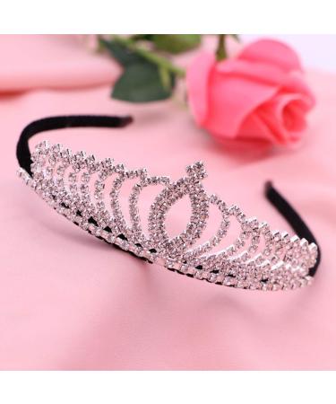 Lurrose Rhinestones Tiara Crown Wedding Bridal Crown Princess Tiara Hair Accessories for Women Girls - Buy Online on GoSupps.com