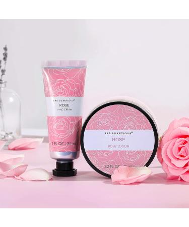 Spa Luxetique Rose Spa Gift Set for Women - Relaxing Home Spa Kit with Body Lotion, Shower Gel, Bubble Bath, and Hand Cream - Perfect Spa Gifts for Women - Buy Online on GoSupps.com