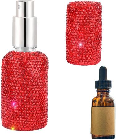 Honhoha Perfume Atomizer Bottle - 30ml Portable Spray Atomizer Bottle | Travel Reusable Bottle Container Empty Perfume Spray Bottle For Travel Red - Buy Online on GoSupps.com