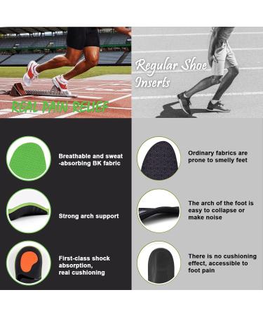 Arch Support Shoe Inserts for Men & Women | Pain Relief Insoles for Flat Feet & Plantar Fasciitis - Heavy Duty Shock Absorbing Best for Standing All Day - Buy Online on GoSupps.com