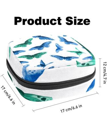 Shop Muooum Menstrual Artery Bag - Zipper Bandage Bag for Tampons | Stylish Butterflies Design in Green & Blue - Perfect for Women & Girls - Buy Online on GoSupps.com