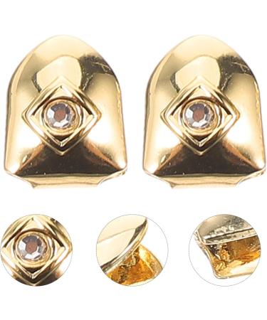 VALICLUD 2pcs Golden Hip-hop Tooth Sleeves | Stylish Teeth Caps for Ultimate Hip-hop Accessory - Buy Online on GoSupps.com