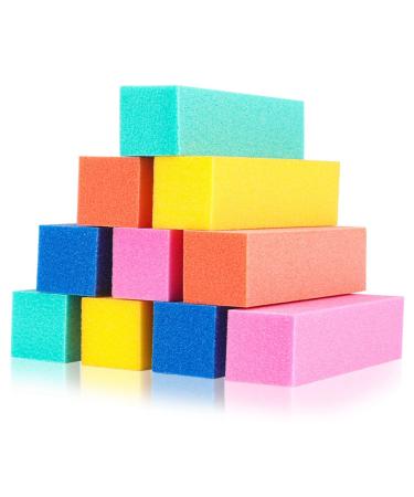 upain 10pcs Nail Sanding Blocks 4 Way Professional Nail Buffer Blocks 120 Grit Nail File Sanding Blocks Acrylic Nail Art Manicure Care Tools