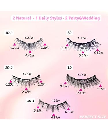 COSDAD Magnetic Eyelashes with Eyeliner - Black - 7 Piece Set - Buy Online on GoSupps.com