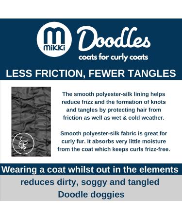 Mikki Doodles Waterproof & Windproof Dog Rain Coat - Size L Black | Silky Feed Less Friction Fewer Nodes - Buy Online on GoSupps.com