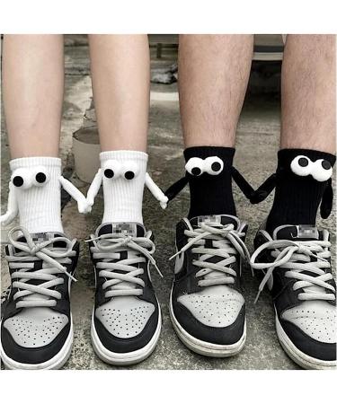Yixacao Funny Magnetic Suction Couple Socks 2023 | New 3D Doll Design | 2 Pair Set for Women/Men | Small-Medium Black - Buy Online on GoSupps.com