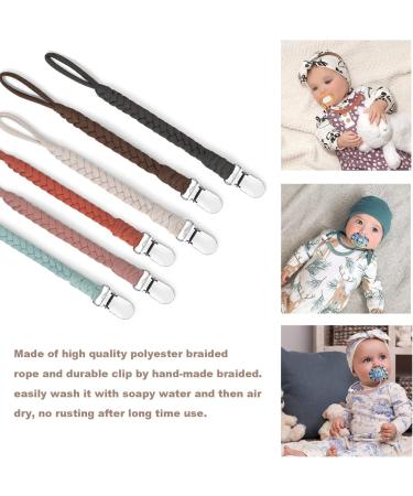 Xixkolyu Handmade Cotton Dummy Chains - Baby Pacifier Clips for Boys & Girls | Pack of 6 Teat Holders & BIBS Accessories - Buy Online on GoSupps.com