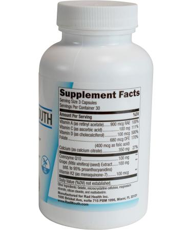 Rad Mouth: Prevent Gum Recession Strengthen Teeth & Reduce Sensitivity - Shop Internationally - Buy Online on GoSupps.com