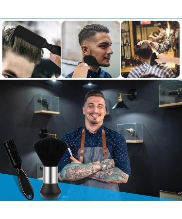 Barber Neck Duster Brush Set Soft Barber Neck Duster with Barber Trimmer Cleaning Brush Professional Barber Dusting Hairbrush for Brushing off Hair Around Neckline and Ears After Haircut - Buy Online on GoSupps.com