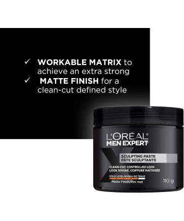 L Or al Paris Men Expert Sculpting Paste Hair Paste For Men Formulated For Extra Strong Hold With A Matte Finish For Any Clean-Cut Style 110 g - Buy Online on GoSupps.com