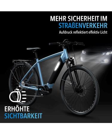 Lainfeld E-Bike Battery Protective Cover | Universal Fit | 30-41 cm Circumference | Neoprene Protection Against Cold & Dirt | Reflectors | Black-Blue E-Bike Accessories - Buy Online on GoSupps.com