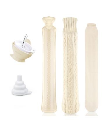 HomeWit hose heat bottle long hot water bottle with super soft chenillegar cover 2 liters - neck heat bottle with a water funnel additionally a cotton cover for long warming - champagne ... Model apricot - Buy Online on GoSupps.com