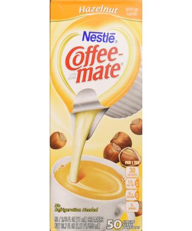 Nestl Coffee-mate Liquid Creamer Singles, Hazelnut, 0.38 Oz, Box Of 50 Singles
