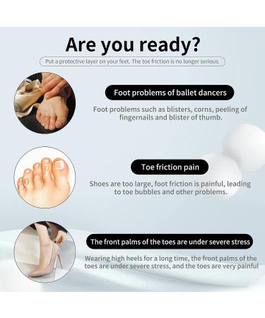 Silicone Gel Toe Pads - Breathable Ballet Foot Protection (2 Pairs Beige) - Buy Online on GoSupps.com