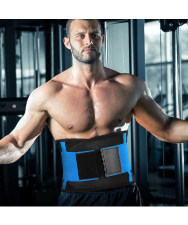 SYXUPAP Back Support Belt - Dual Adjustable Lumbar Support for Lower Back Pain Relief - Blue XL - Buy Online on GoSupps.com