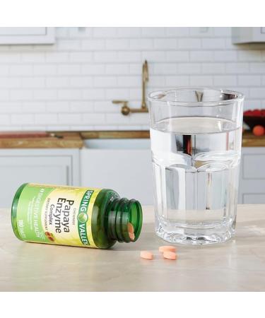 Spring Valley Papaya Enzyme Complex Chewable Tablets 180 Count - Digestion Support & Nutrient Absorption | Luall Sticker Included - Buy Online on GoSupps.com