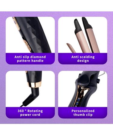 Hair Straightener & Curling Iron 2-in-1 | Adjustable Temps Auto Shut Off Lightweight Design - Shop Now for International Shipping - Buy Online on GoSupps.com