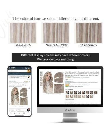 Vivien Blond Clip-In Extensions | Real Remy Hair Highlights | Dirty Blonde & Platinum #19/60 | 40cm 120g | 16 inch 7pcs - Buy Online on GoSupps.com