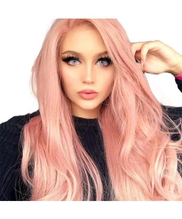 Buy Long Pink Curly Wigs for Women - Naturally Looking Full Wig with Ponytail for Daily Cosplay & Outdoor Use - Buy Online on GoSupps.com