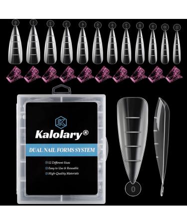 Kalolary 120PCS Nail Dual Forms Stiletto Shape Nail Molds Kits with 10PCS Pink Finger Extension Clip Clamp Extension UV LED Builder DIY Manicure For Poly Gel (Pink) - Buy Online on GoSupps.com
