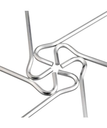 Aluminium Camping Tent Pegs with Hook - 7 Hexagon Nail Spike Stakes for Canopies and Garden - Silver - Buy Online on GoSupps.com