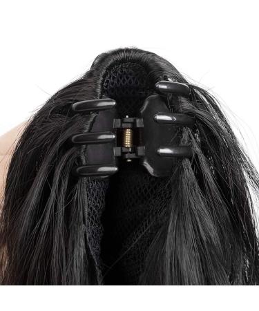 12 Wavy Ponytail Hairpiece with Clip - Synthetic Messy High Ponytail in Dark Brown | Perfect for Quick Style - Buy Online on GoSupps.com